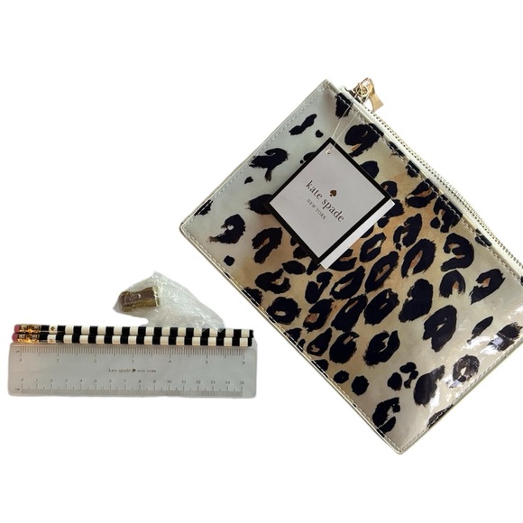 NWT Kate Spade Pencil Pouch Leapord Print - Picture 4 of 4